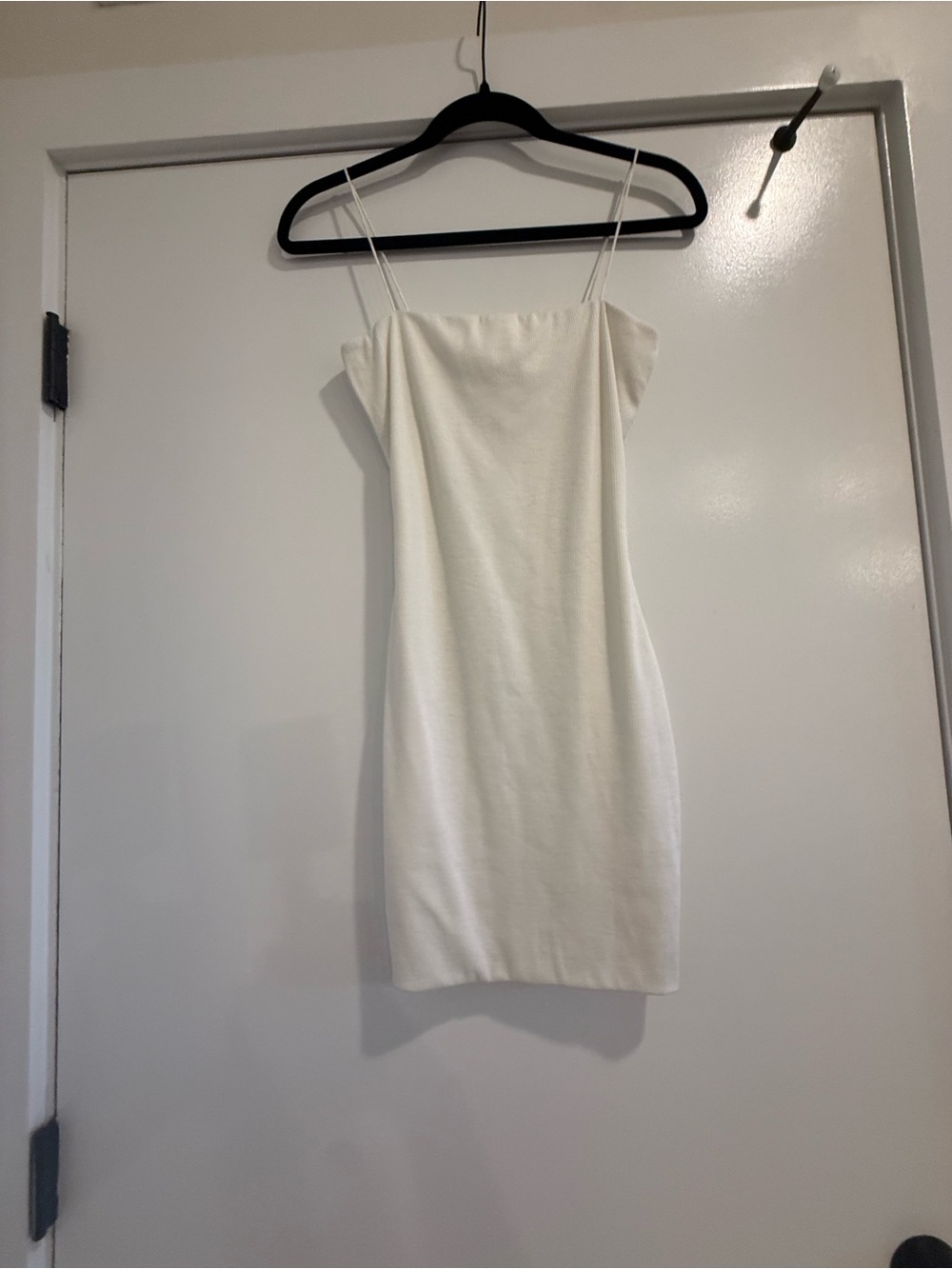Women's White Spaghetti Strap Dress Small